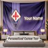 Custom Name Text Tapestry Fiorentina FC Personalized Polyester Wall Tapestry For Bedroom And Room