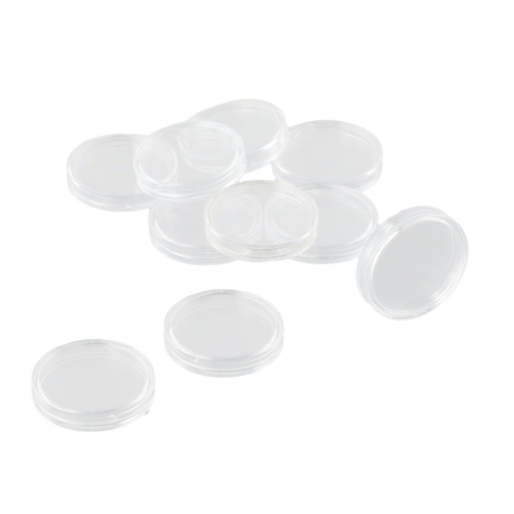 100Pcs 26mm Clear Round Plastic Coin Holder Containers Storage Boxes Case11111111111111111111111111111111111111111111111111111