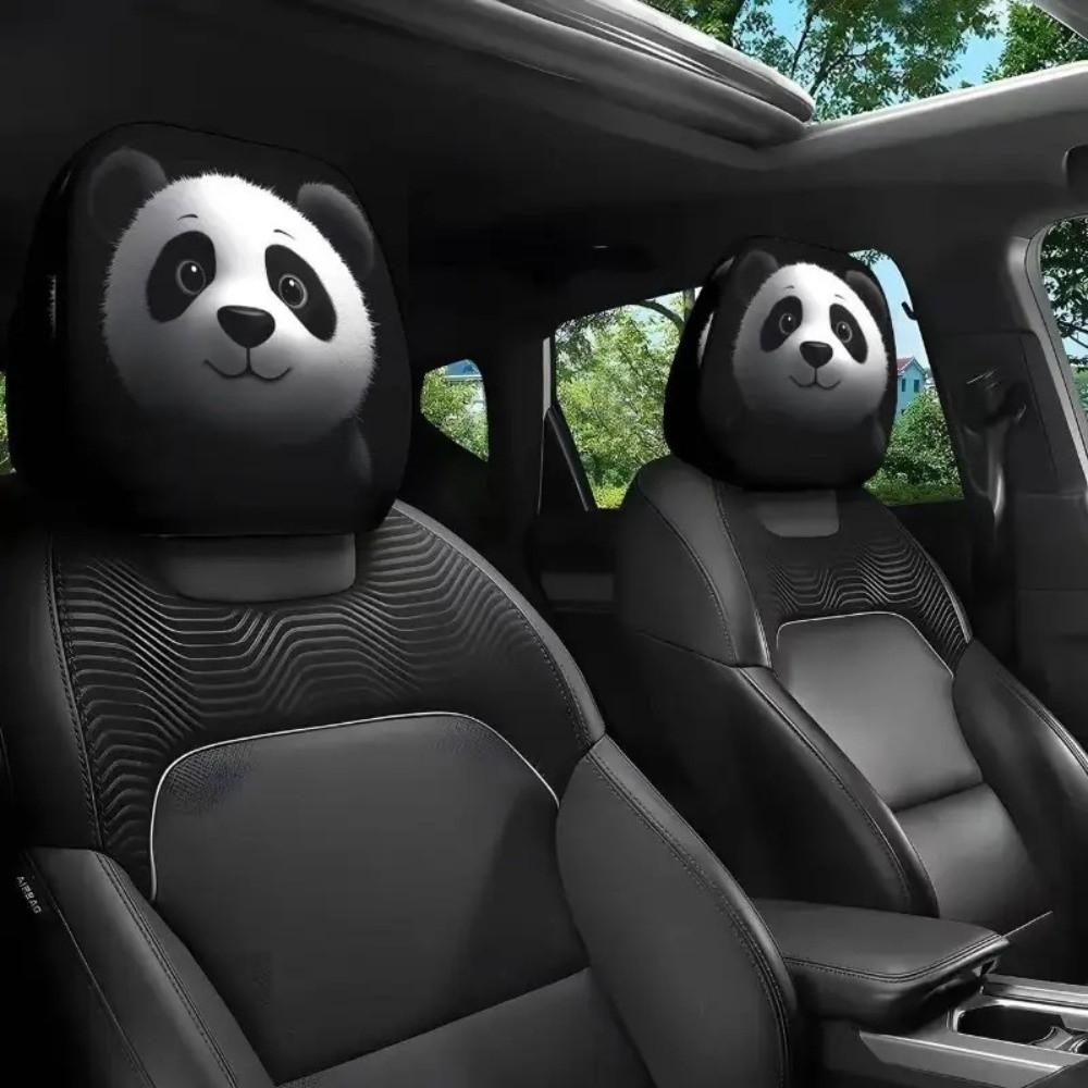 Black Car Headrest Cover Scary Face Printing Car Headrest Protector  Auto Interior Accessories