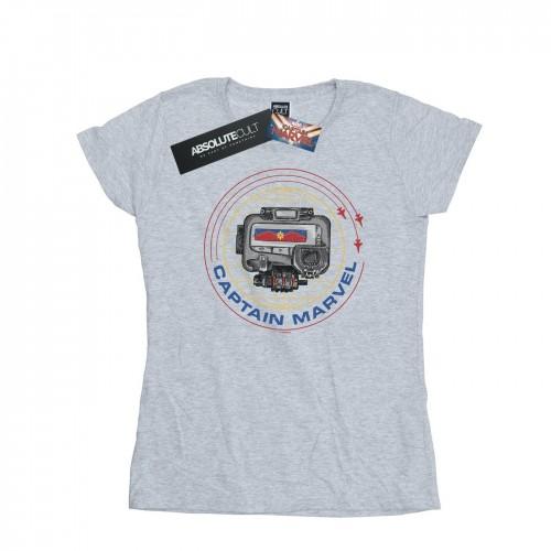 

Marvel Womens/Ladies Captain Marvel Pager Cotton T-Shirt білий