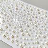 Multifunctional Self-Adhesive White Simulation Pearl Stickers, Flat Back Perfect for Makeup, Nail Art, DIY Crafts And Home Decor