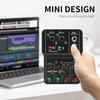 Portable Audio Interface Professional Mini External Sound Card Mixer 48V Computer Guitar Studio Dual Channel Audio Device