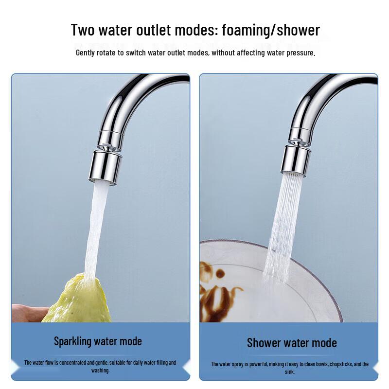 Jiemengzhe Rotatable Dual-Mode Kitchen Sink Faucet