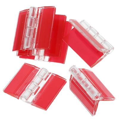 6Pcs Clear Acrylic Hinges 35x25mm Self-Adhesive Transparent for Small Crafts Cabinets Wooden Boxes Strong Adhesive Portable
