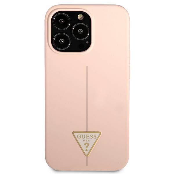 Guess Guhcp13Lsltgp Iphone 13 Pro / 13 6,1 Różowy/Pink Hardcase Silicone Triangle