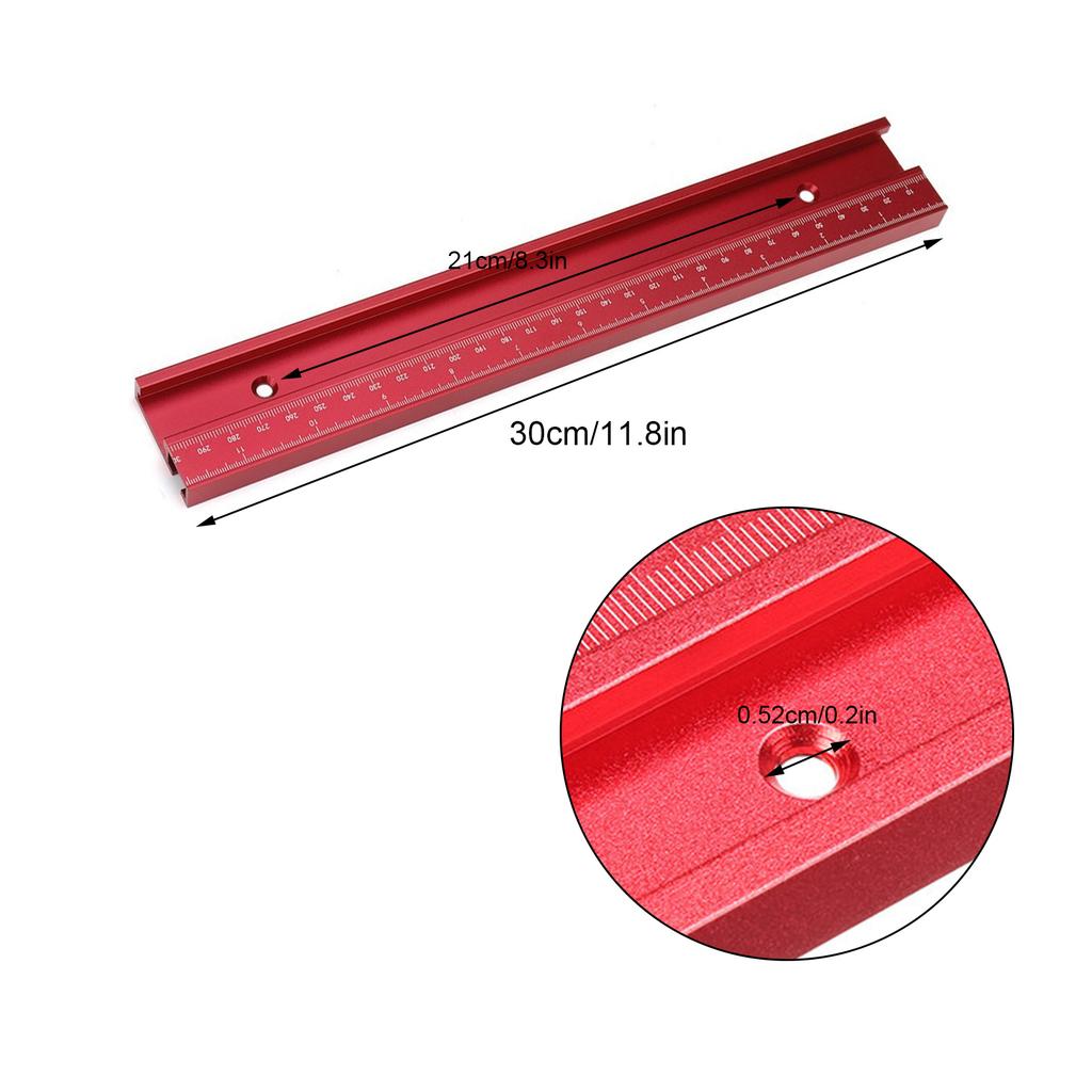 T Slot Miter Track with Scale 45 Type Aluminum Alloy T Slot Miter Track for Router Table Tablesaws And Bandsaws