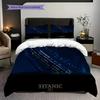 Titanics Final Voyage Sunset Bedding (1 * duvet cover + 2 * pillowcase, without core) 2D Flat Christmas birthday gift Soft and comfortable Bedding set