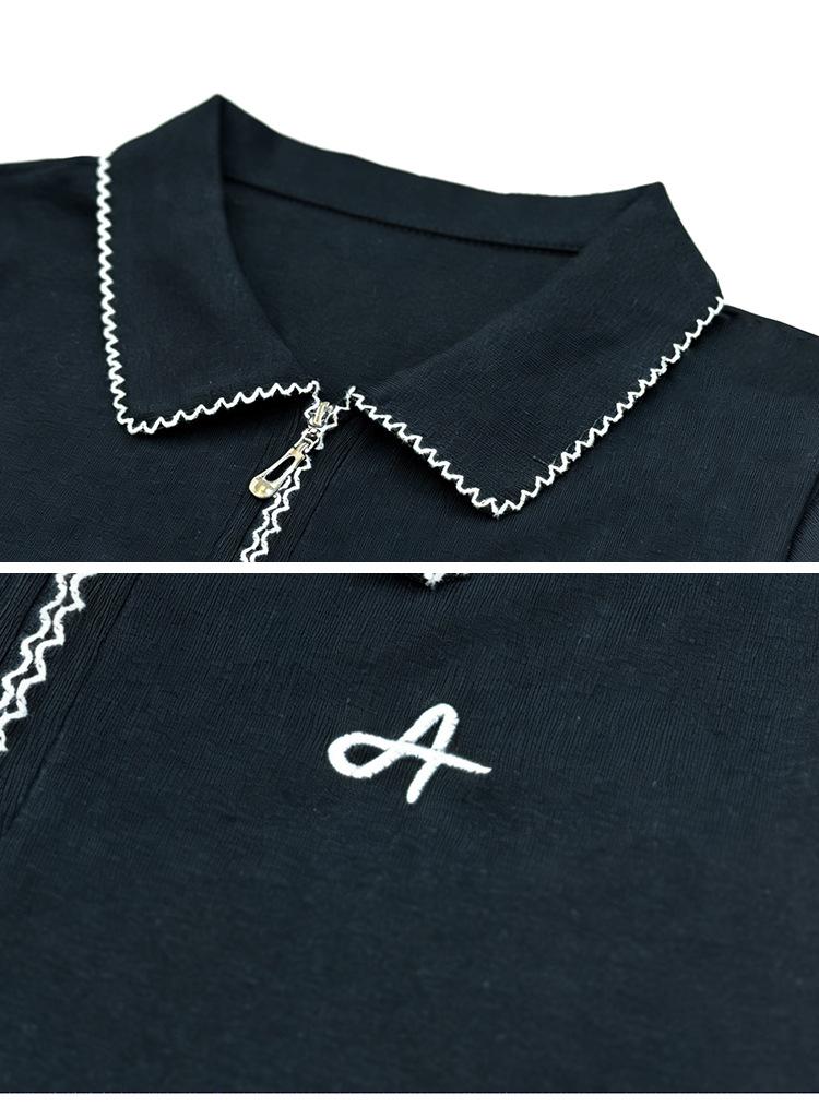 Women's 2026 Stylish Slimming Short-Sleeve Polo Top with Lapel