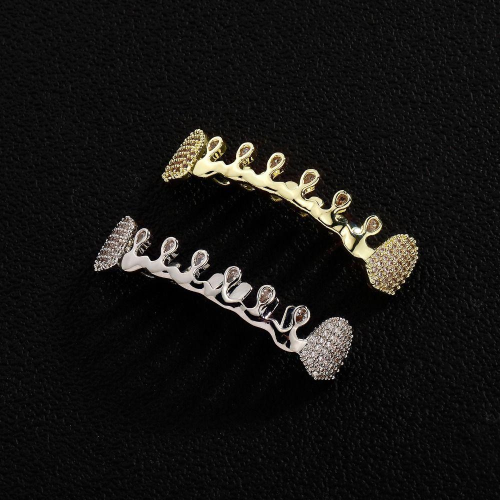Removable Rhinestone Tooth Caps Punk Charm Teeth Grillz Gift Hiphop Teeth Grillz Dental Crown