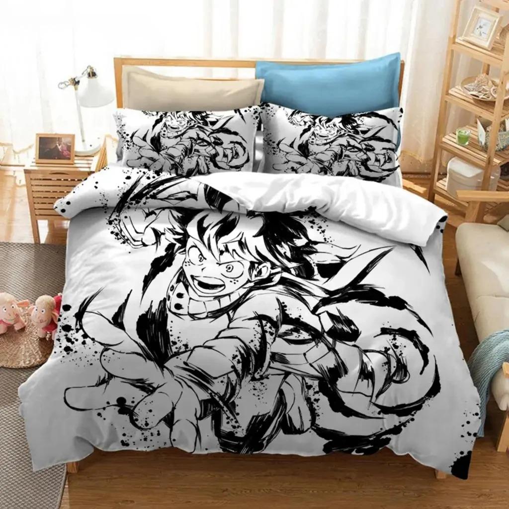 Anime My Hero Academia Bedding Set Boys Girls Twin Queen Size Duvet Cover Pillowcase Bed Kids Adult Fashion Homes Textileextile