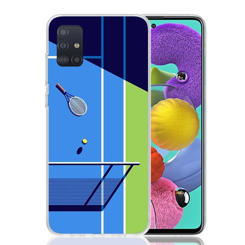 Tennis Sport Phone Case for Samsung Galaxy A52 A51 A50S A12 A22 A32 A72 A10S A30S A31 A71 Note 20 Ultra 10 Plus S10 Galaxy A52 A