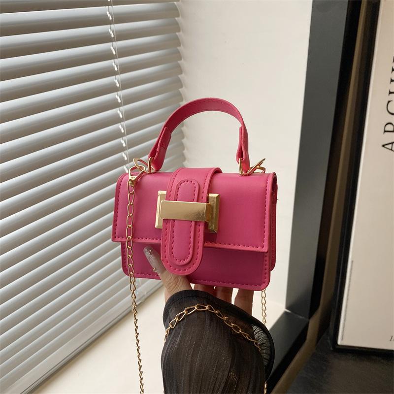 

Ретро сумочка Новая женская сумка Маленькая квадратная сумка Нишевый дизайн Фактурная наплечная сумка-мессенджер роза розовый