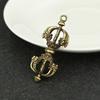 1.8" Tibetan Buddhism Bronze Vajra Dorje Phurpa Exorcism Talisman Statue Pendant