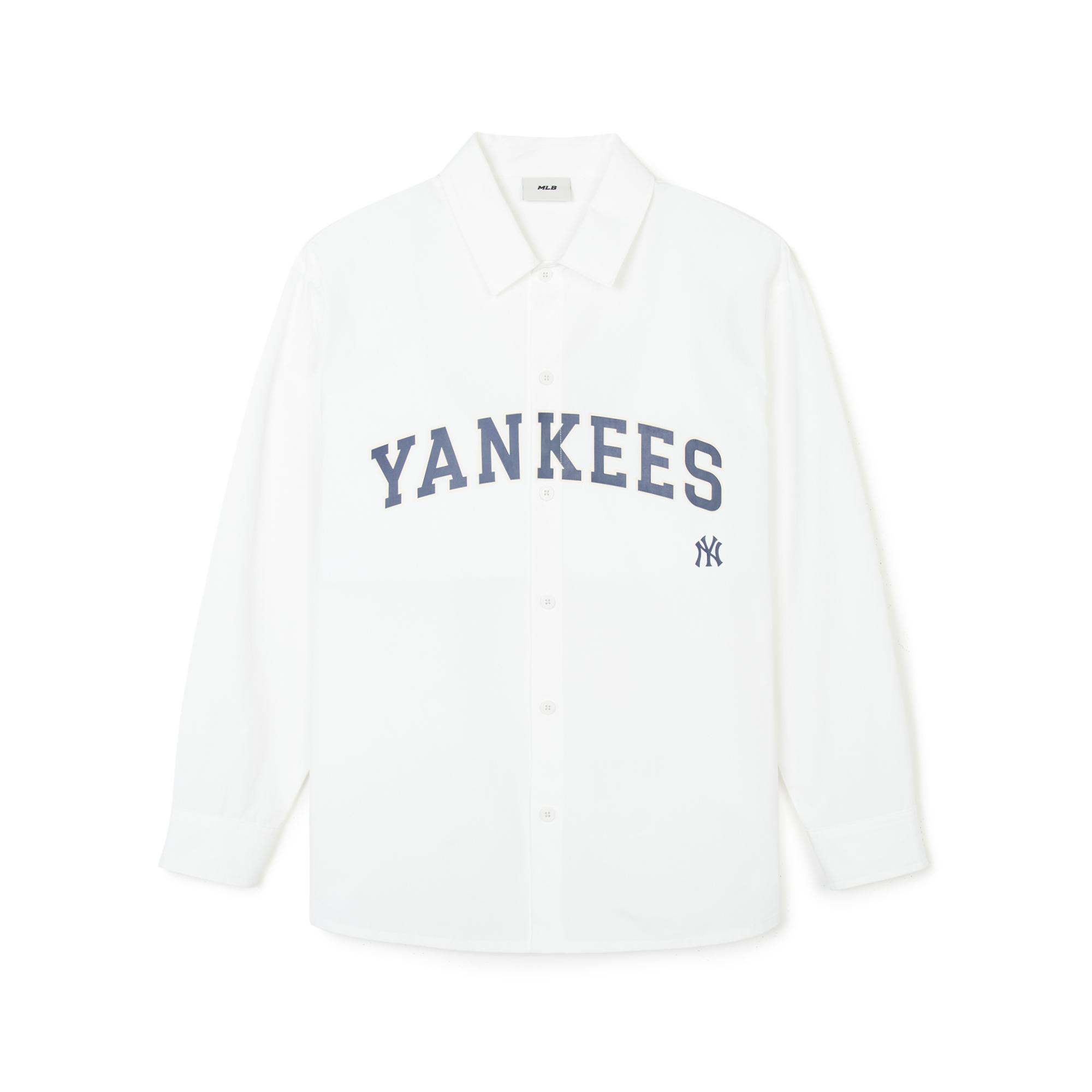 MLB SS24 New York Yankees Shirt Unisex White 3AWSV0141-50WHS M