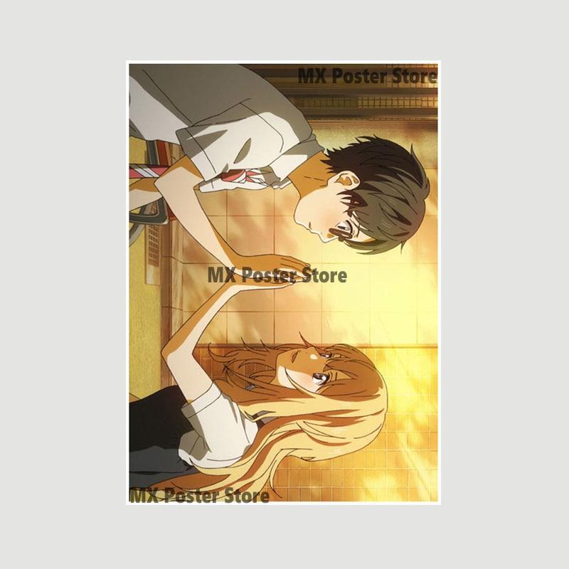 Japanische Anime Your Lie In April Poster weiß beschichtetes Papier Wandaufkleber Home Decor Wandbild Wohnzimmer Bar Dekoration Malerei