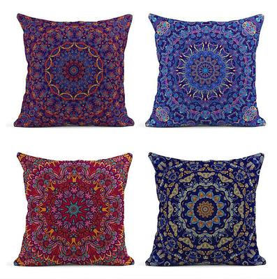 Home Decor Colorful Mandala Patterned Pillow Covers Pattern Cushion Cover Suitable for Sofa Bedroom Car Pillow Cover