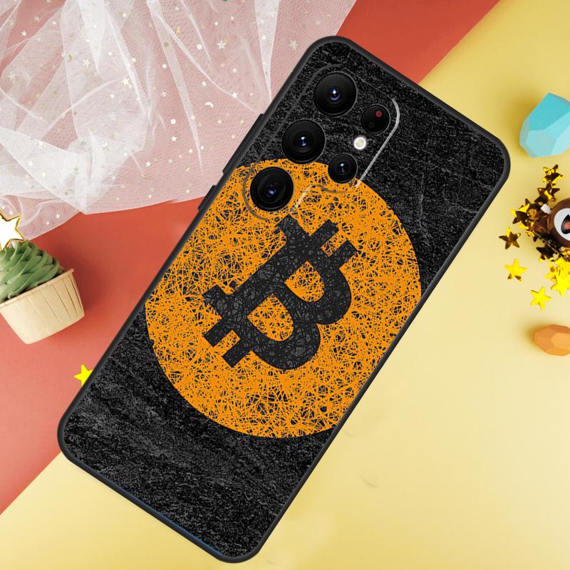 Bitcoin Case For Samsung Galaxy S22 S23 S24 Ultra S8 S9 S10 Plus Note 10 20 Ultra S20 S21 FE Cover