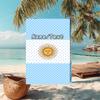 1PC Custom Name Argentine Flag Beach Towel Highly Absorbent And Sand-Resistant Towel for Swimming, Pool, Yoga, And Travel Lightweight