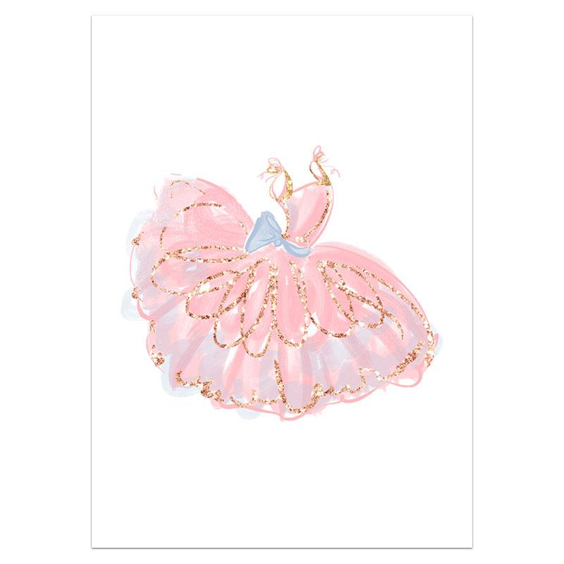 

Скандинавский балетный постер принцессы для детской комнаты, настенная живопись с единорогом, холст, картина, лебедь, настенные панно для детской комнаты, декор куадроса 21x30cm No Frame