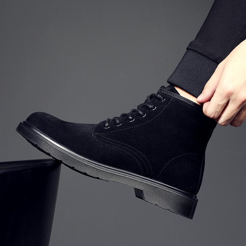 

Martin boots men s 2025 spring and summer new men s casual trend velvet cotton shoes tooling boots wear-resistant 38