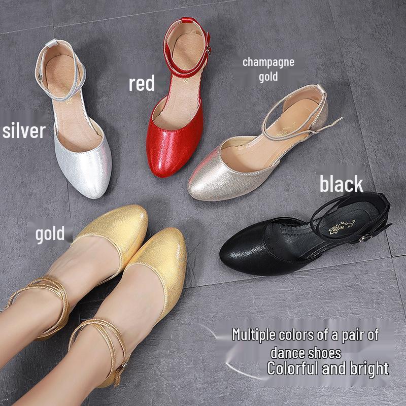Women's Soft Sole Square Dance Shoes - High or Low Heel for Modern & Cha Cha Dance
