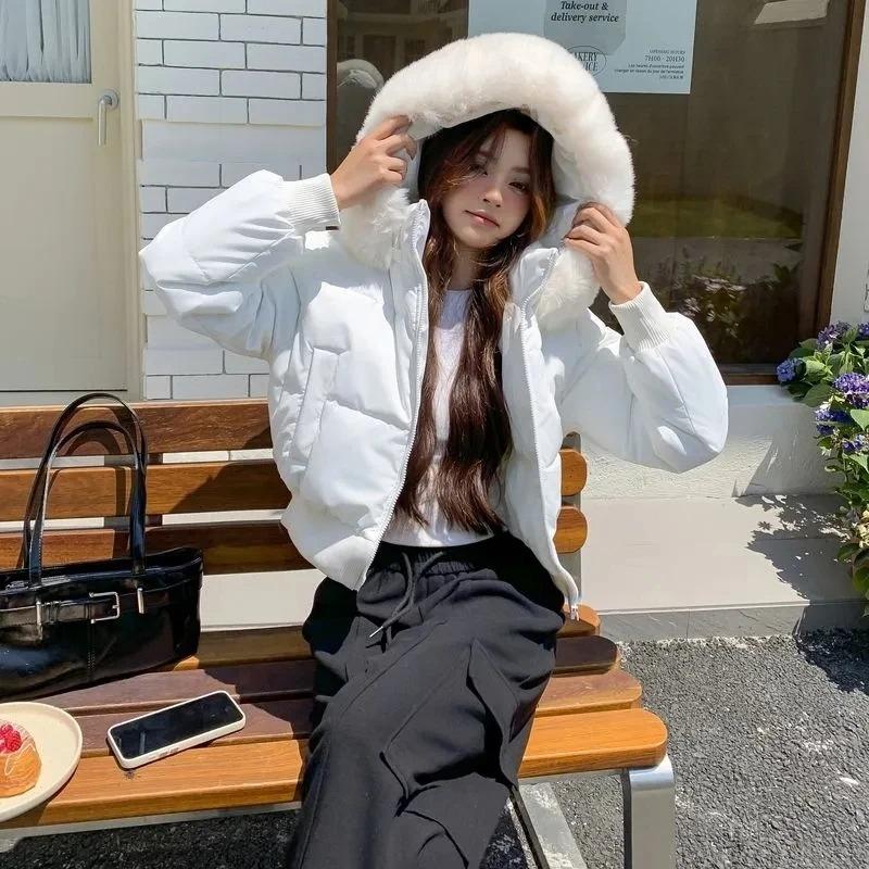 Ladies Down Padded Jacket Lapel Fashion Joker Winter Coat Temperament Korean Women Outwear