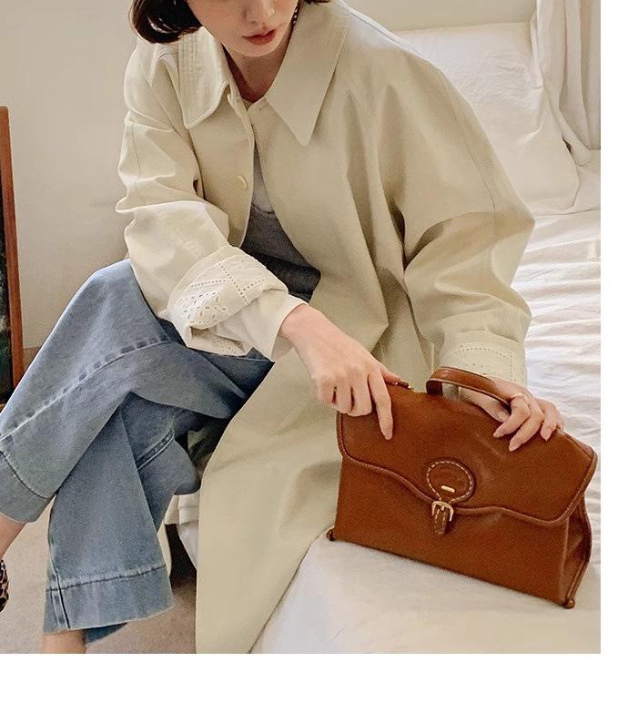 2025 Pre-Sale: Women's Off-White Long Loose Trench Coat for Spring