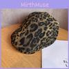 Trendy Retro Leopard Print Flat Cap Windproof Warm Travel Features Casual Looks