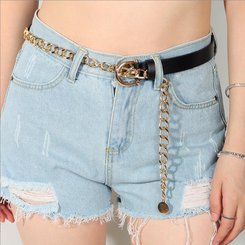 Mode Ceinture Fine Réglable Luxe Cuir PU Noir Corset Coréen Ceintures Designer Féminines Boucle Métallique Pour Femmes