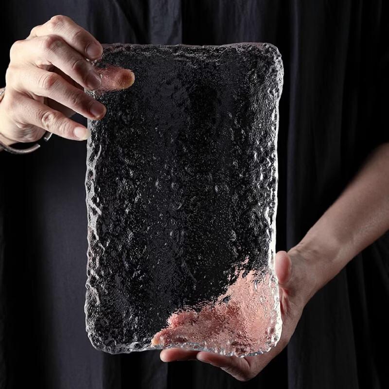 ZISIZ Glacier Glass Serving Plate Set