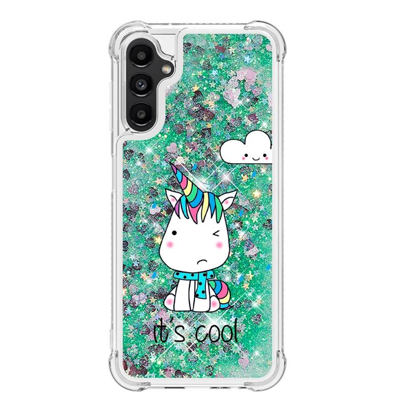 A54 SM-A546B Capa para Samsung Galaxy A54 Capa Desenho Animado Areia Movediça Líquido Dinâmico Capa para Samsung A 54 A34 A14 5G Capas de Telefone