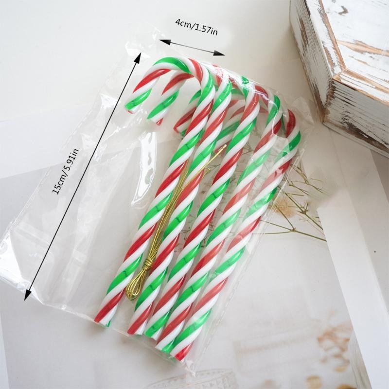 Set of 5 Colorful Sturdy Plastic Lollipop Christmas Decorations Portable Hanging Ornament for Holiday Decoration