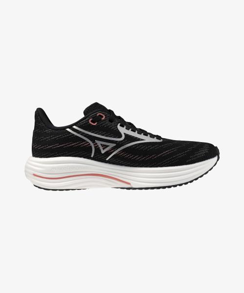 [Mizuno] Women's Wave Rider 29 Superwide - Black:Silver:Peach Blossom (J1GD250675)