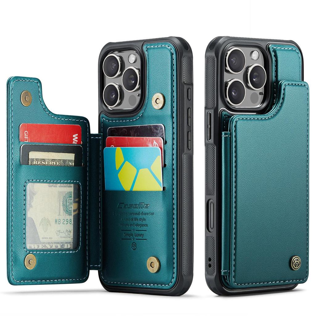 Wallet Card Holder Case for iPhone 17 16 15 14 13 12 11 Pro Max XS XR 6 7 8 Plus SE2 Artificial Leather Cover