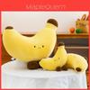 Cute Banana Plush Toy With Short Pile Soft Fabric For Kids Room Decor