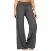 Womens Wide Leg Pants Summer Casual Loose  Elastic Waist  Trousers Yoga Pants With Pockets