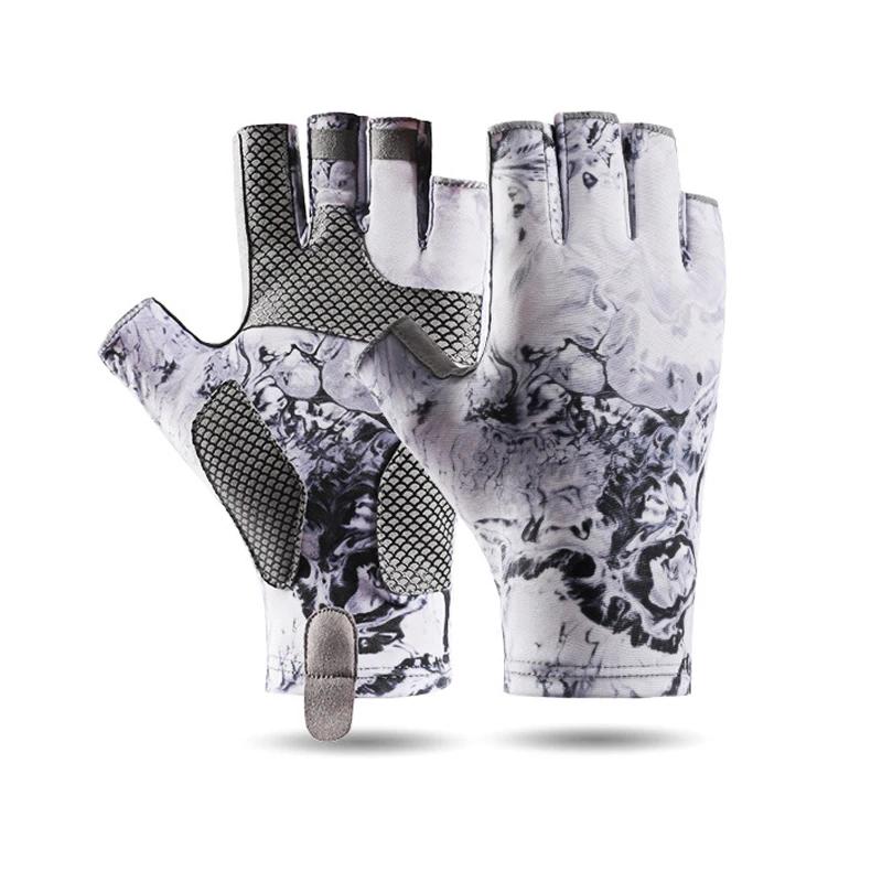 Guanti da pesca UPF 50+ - Guanti da pesca senza dita con protezione solare - Guanti da sole da pesca per donne uomini attività all'aperto.