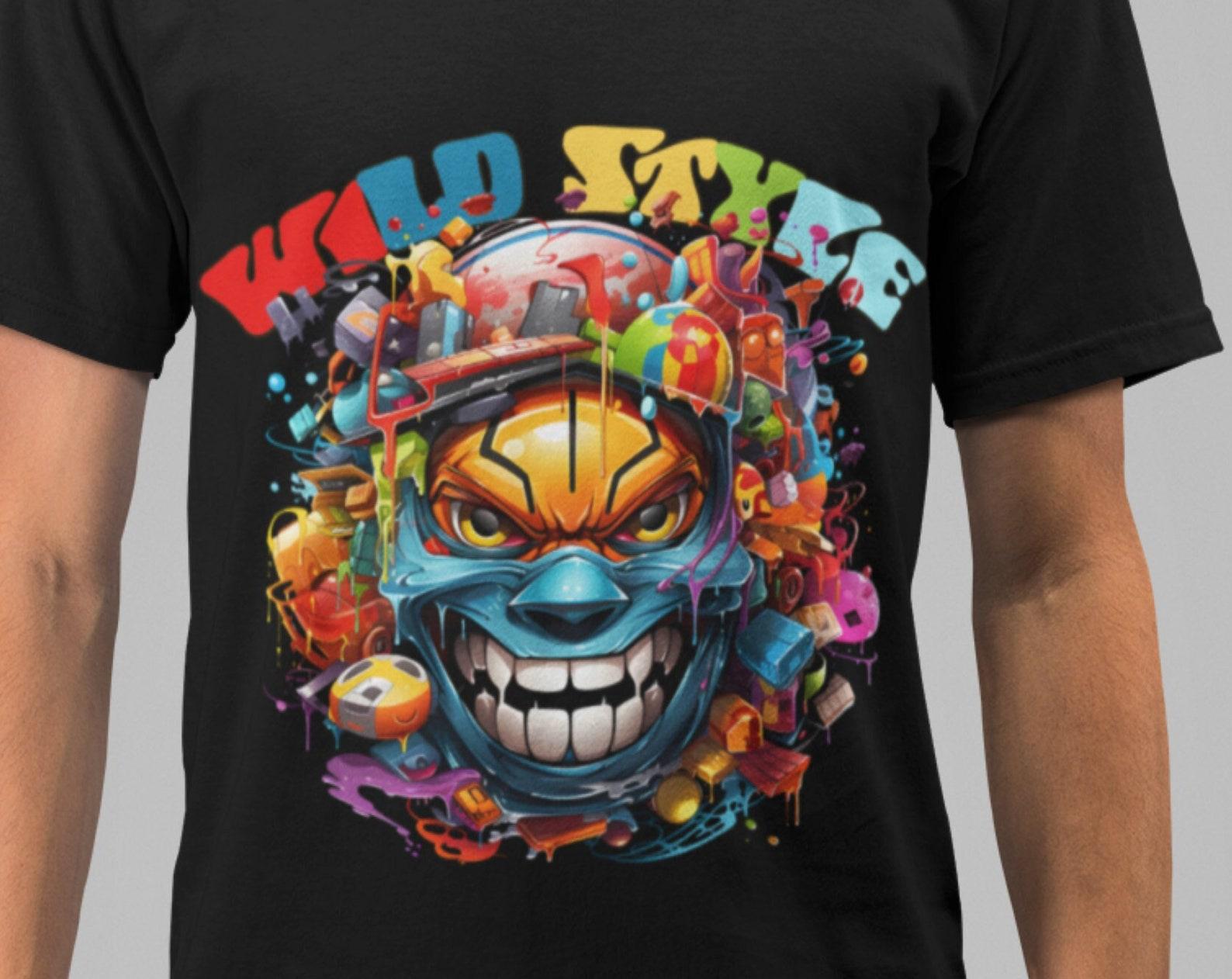 Wild Style Graffiti T-Shirt: Psychedelic Hip Hop Art 2XL