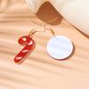 New Christmas Mirror Star Christmas Hat Candy Stick Acrylic European and American Earrings