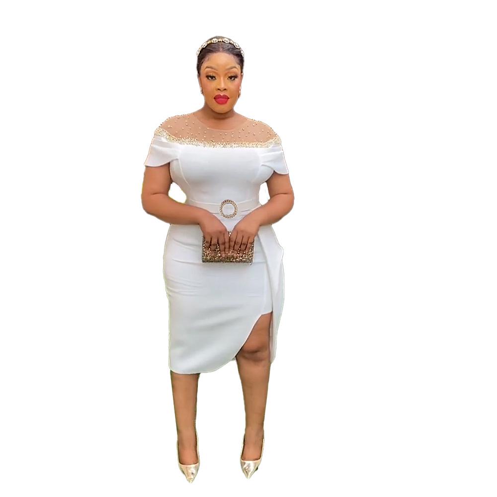 2023 Plus Size African Women's Waist-Hip Dress