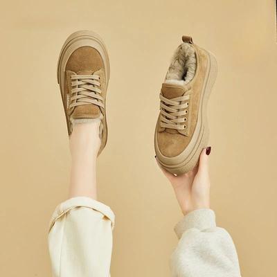 Women's Snow Boots Lace-up With Laces Half High Mid Calf Round Toe Ladies Shoes Boot Large Size Warm Protective Fashion 2024 Pu