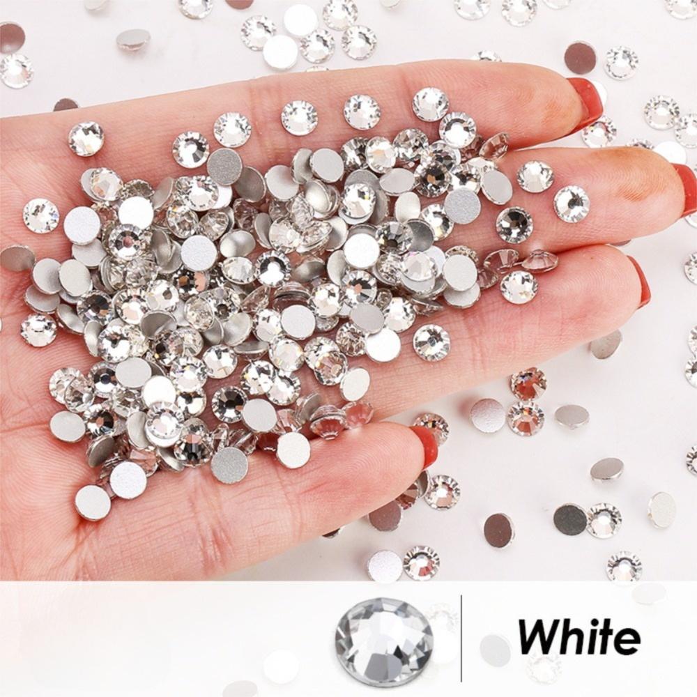 1440Pcs Crystal Nail Art Decorations Clear DIY Accessories New Flatback Rhinestones  Jewelry ss3/1.3-1.4mm