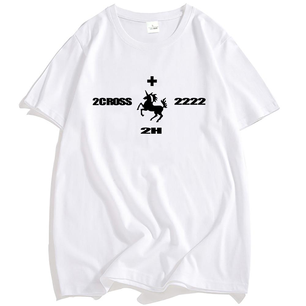 2hollis Rapper Grunge Unisex Streetwear Summer Short Sleeve T-shirt Loose Hip Hop T Shirt O-neck Fashion Men Women Tshirts