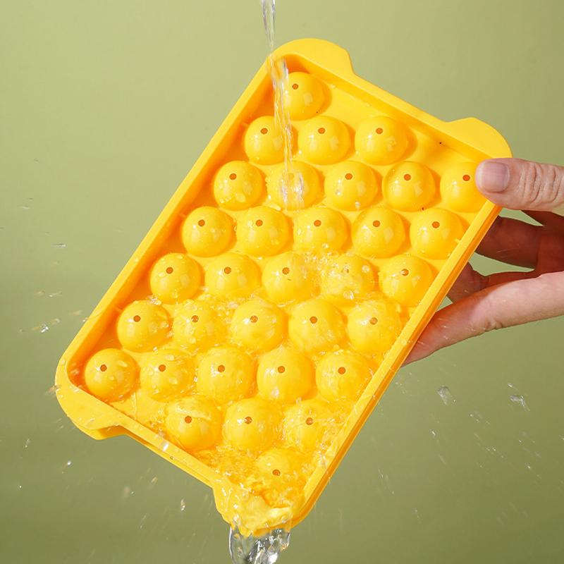 33 Hole Round Ice Cube Tray Plastic Style Ice Mold Refrigerator Spherical Diy Moulds Ice Ball Maker Kitchen Tools