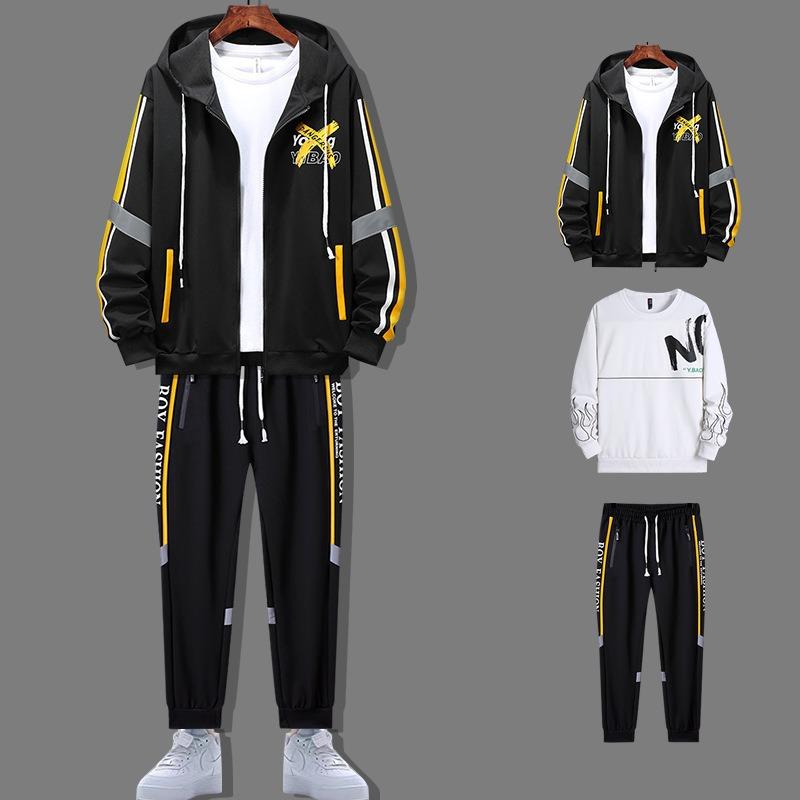 And Lightweight Men's Three-Piece Sports Suit Youthful And Fresh Student Style 2025 New Style Casual Sports Outfit