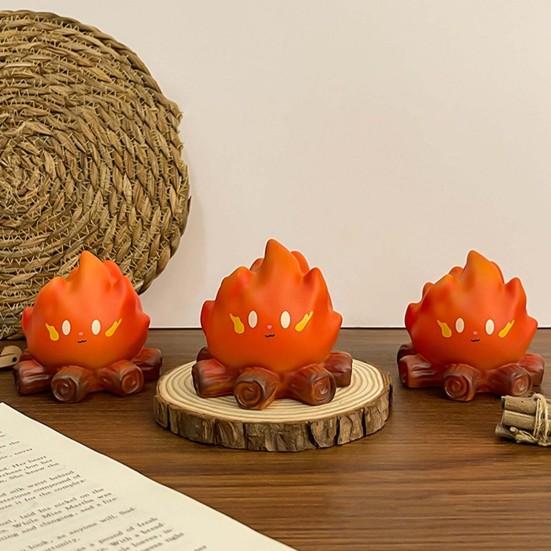 Night Light No Open Flame Safe Design Soft Warm Yellow Light Flame Pet Shape Battery Operated Children Bedroom Lamp