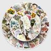 50-Sheet Korean Style Retro Flower Bouquet Stickers for DIY Decoration