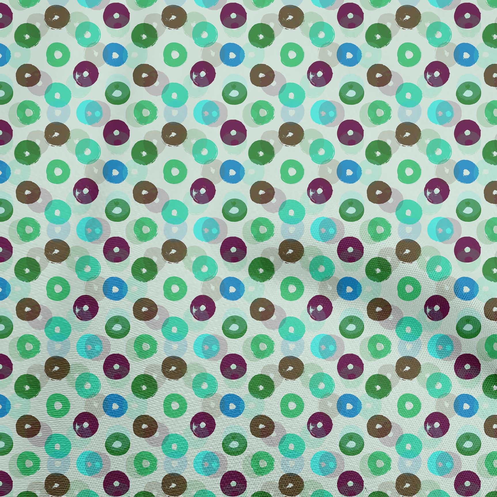 

OneOone Cotton Flex Light Brown Fabric Circle Craft Projects Decor Fabric Printed By The Yard 40 дюймів 42 Inch Wide - Viscose Chiffon бірюзові зелений колір