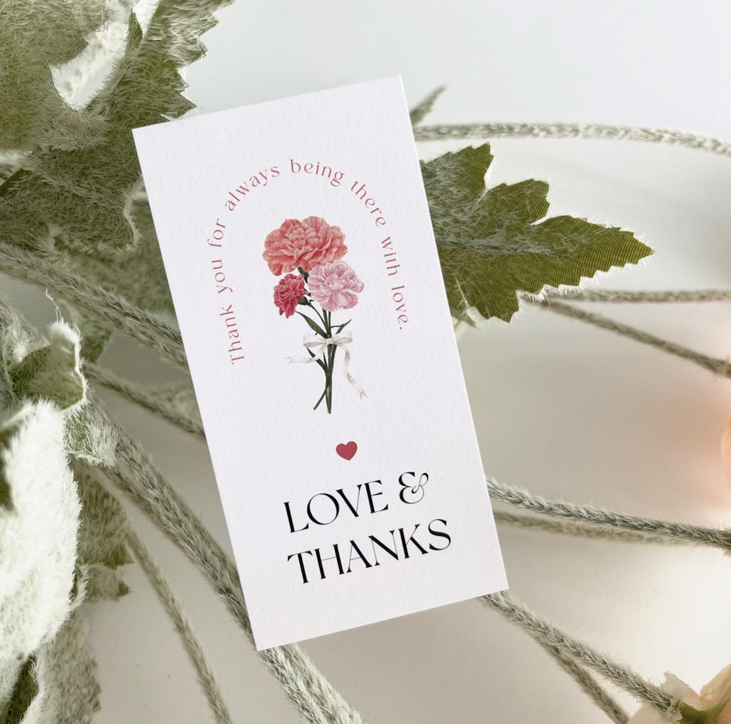 30pcs Bouquet Greeting Cards with Floral Design - Birthday/Thank You Message Cards, Gift Tags for Handwritten Notes