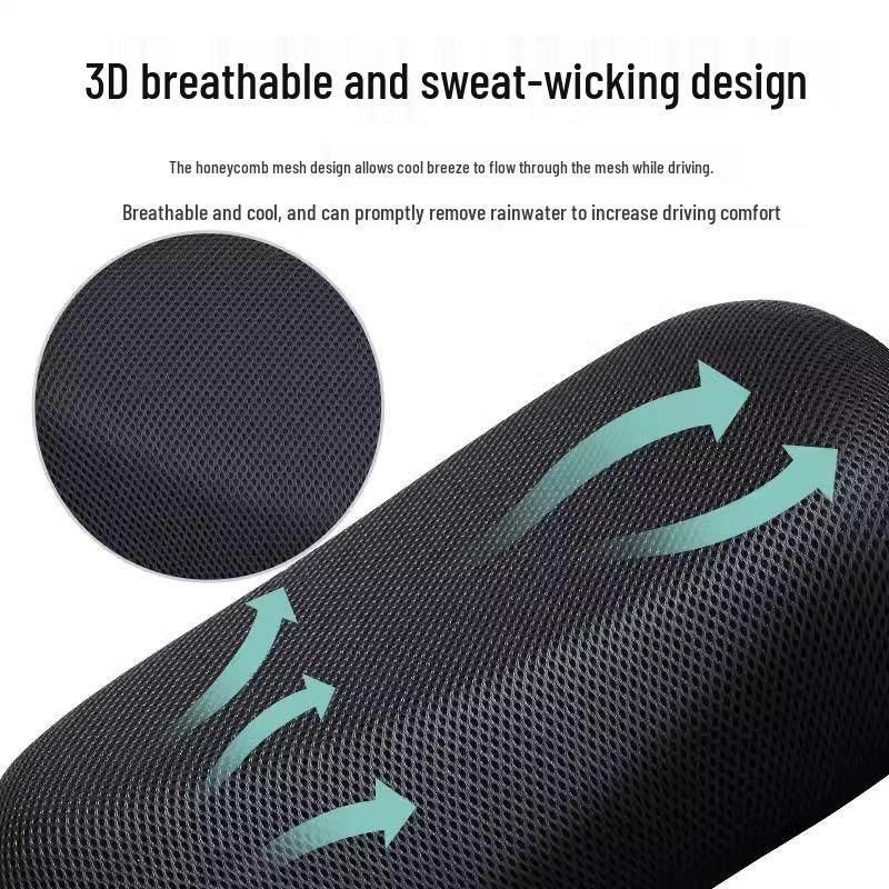 Four Seasons Universal Waterproof Electric Vehicle Seat Cushion with Mesh and Heat Insulation for Motorcycles and Electric Bicycles